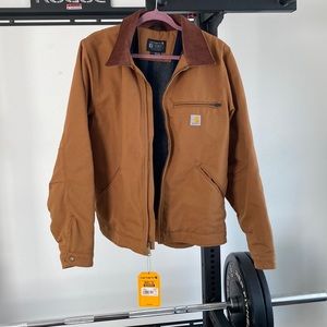 Carhartt Men's Relaxed Fit Duck Blanket-Lined Detroit Jacket